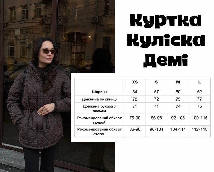 Куртка куліска демі шоколад XS 063 фото