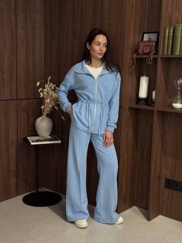 костюм "куліска" тринитка блакитний XS-S 079 фото